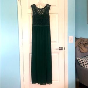 David’s Bridal (4) Forrest green gown